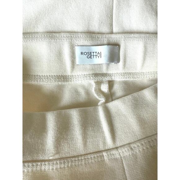 Rosetta Getty Pull-On Cropped Flare Pants Womens Size XS in Cream - Picture 9 of 12